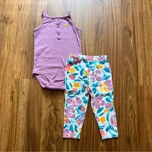 4 for $10 🌈 Carter's Tank Bodysuit and Floral Pants